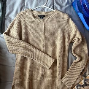 Rachel Zoe cream sweater. Slid sides size medium